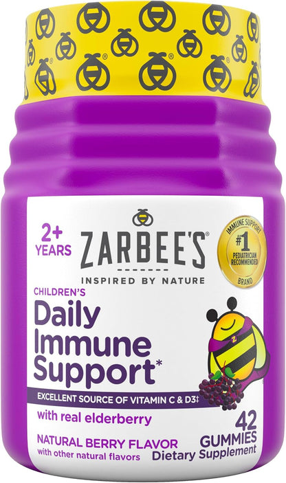 Zarbee's Kids Elderberry Immune Support Gummy Supplement
