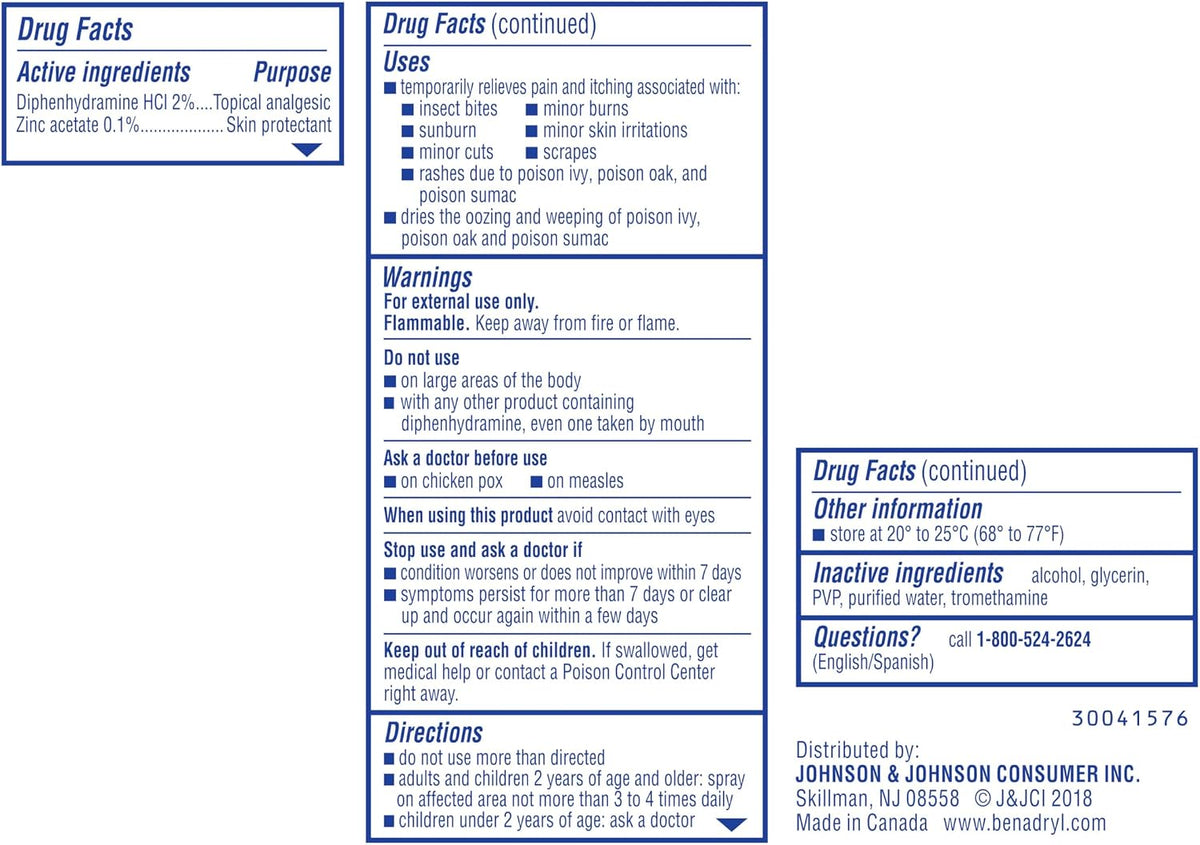 Benadryl Extra Strength Itch Cooling Topical Analgesic Spray