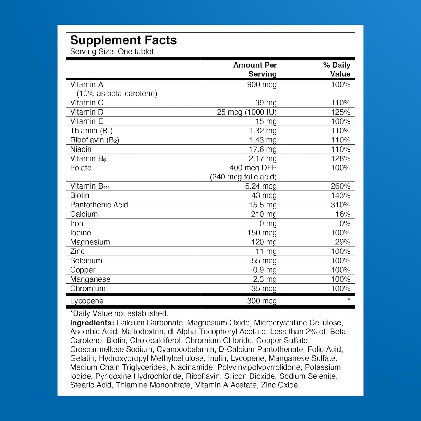 One A Day Men's Multivitamin with Vitamin D, Zinc, Folic Acid, 200 Count