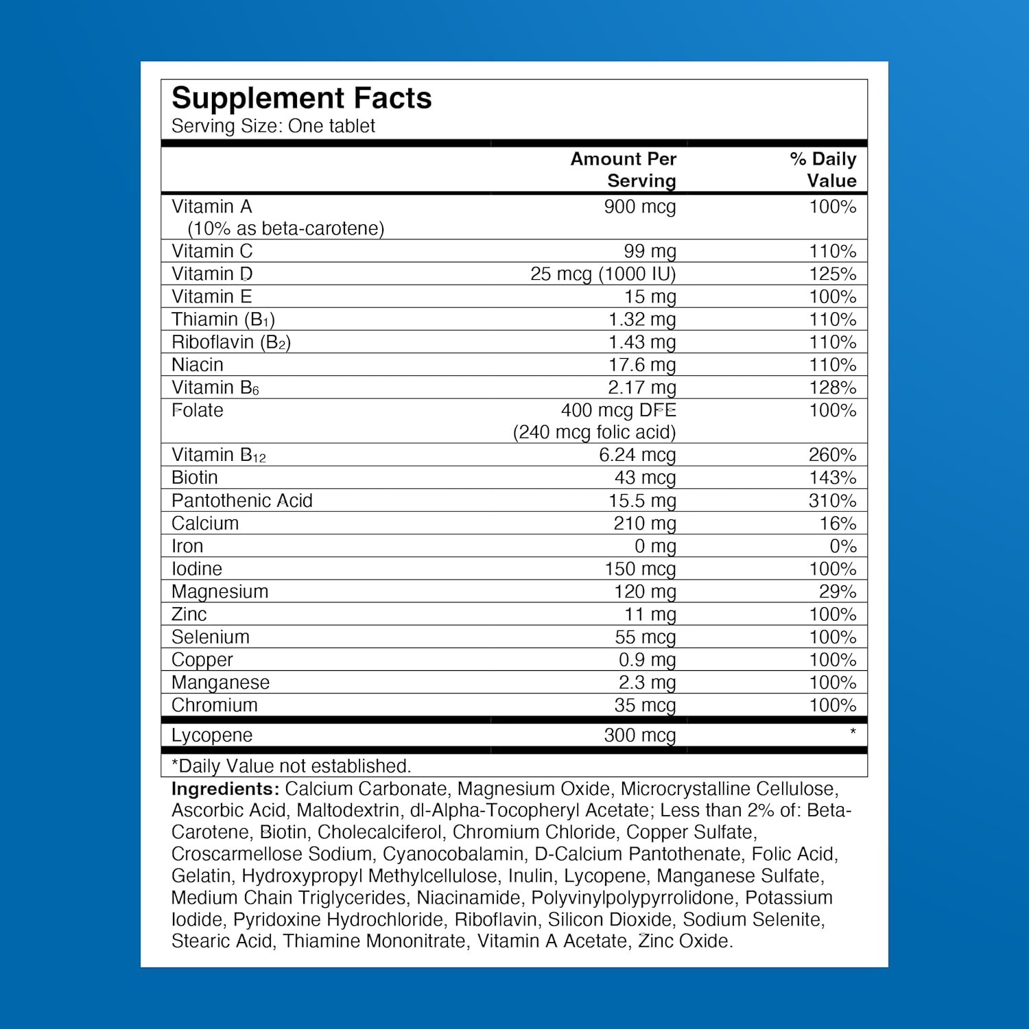 One A Day Men's Multivitamin with Vitamin D, Zinc, Folic Acid, 200 Count