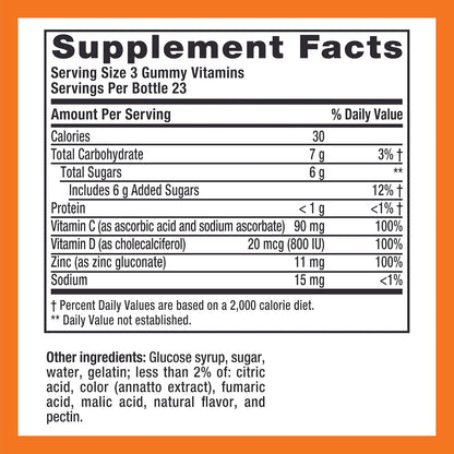 Zicam Daily Immune Support Gummy Supplement