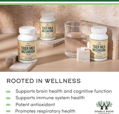 Double Wood Supplements Tiger Milk Mushroom Respiratory Support Capsules