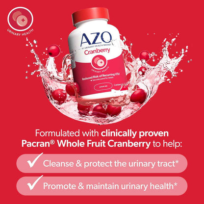 AZO Cranberry Supplement Dietary Softgels Sugar Free Non-GMO 100 Count