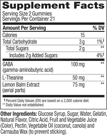 OLLY Goodbye Stress Support Supplement Berry Verbena Gummies