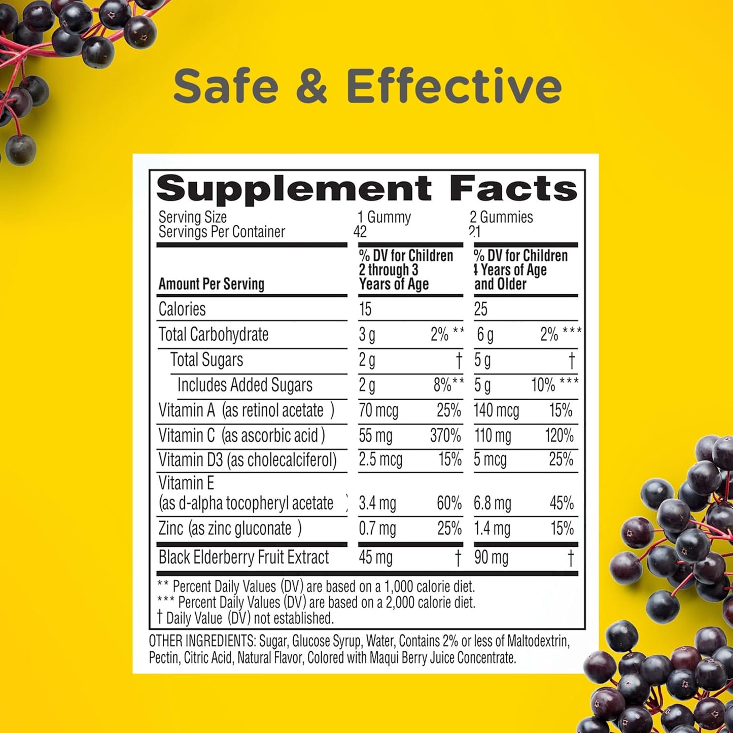 Zarbee's Kids Elderberry Immune Support Gummy Supplement