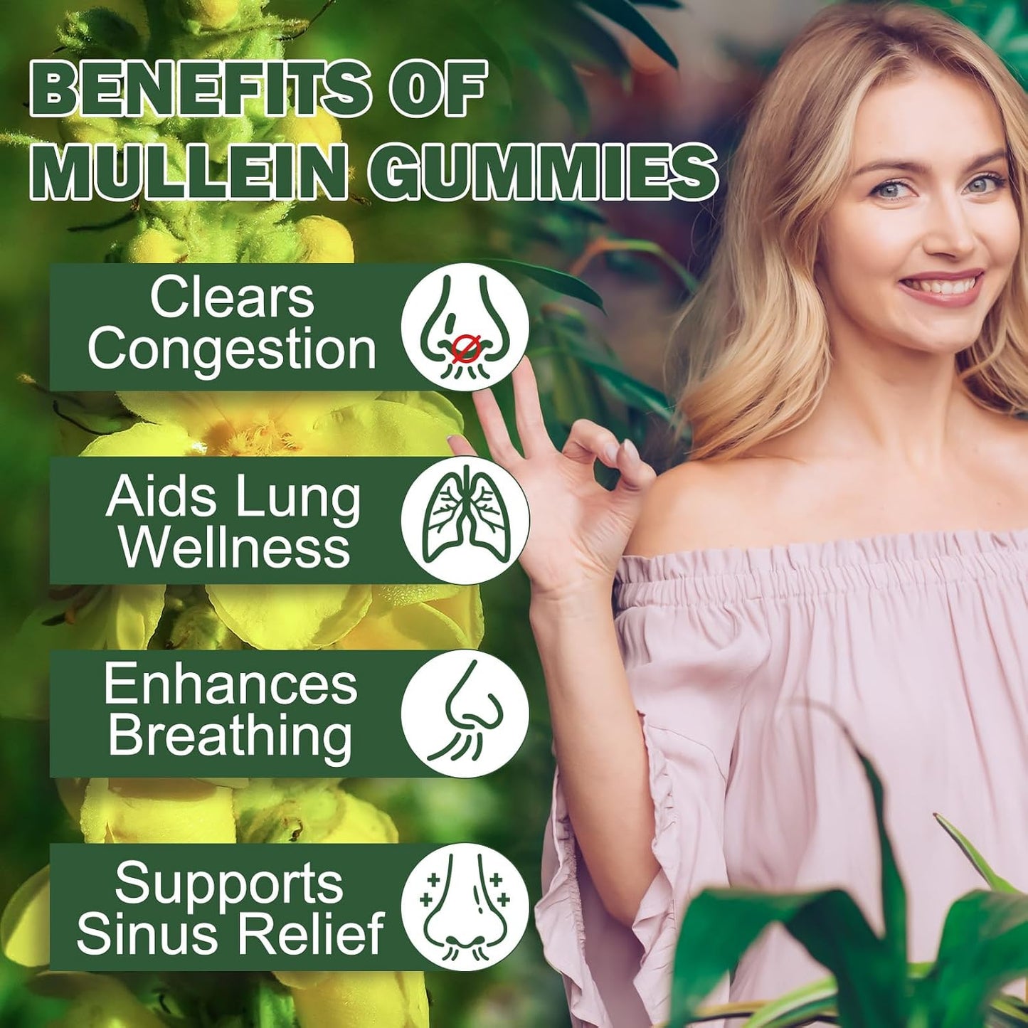 Nyloriaine Mullein Leaf Respiratory Support Gummies