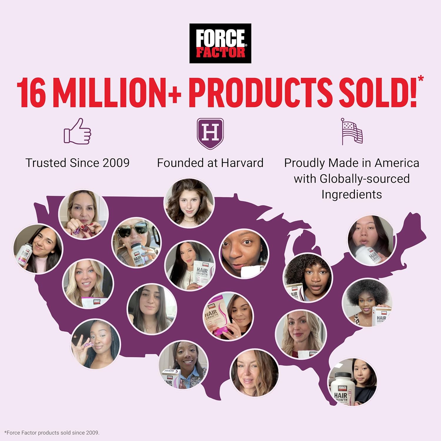 Force Factor Hair Growth Accelerator Soft Chews with Lustriva Biotin Mixed Berry 60 Count