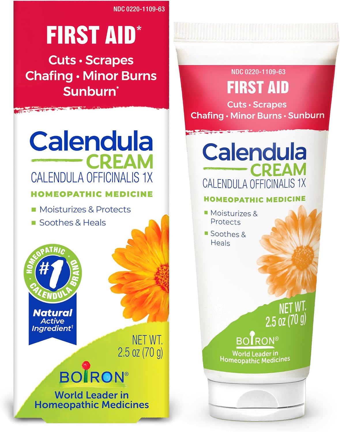 Boiron Calendula Cream for Skin Irritation Relief 2.5 oz