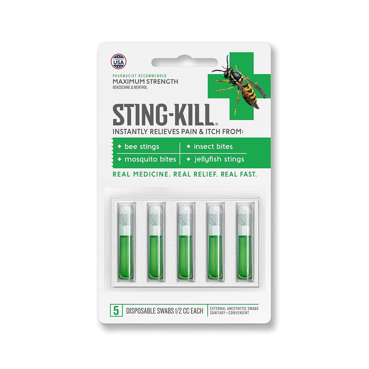 Sting-Kill First Aid Anesthetic Swabs 10 Count