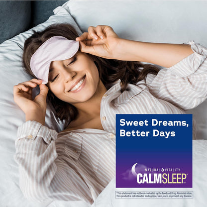 Natural Vitality Calm Sleep Ashwagandha Melatonin Stress Mood Support Capsules
