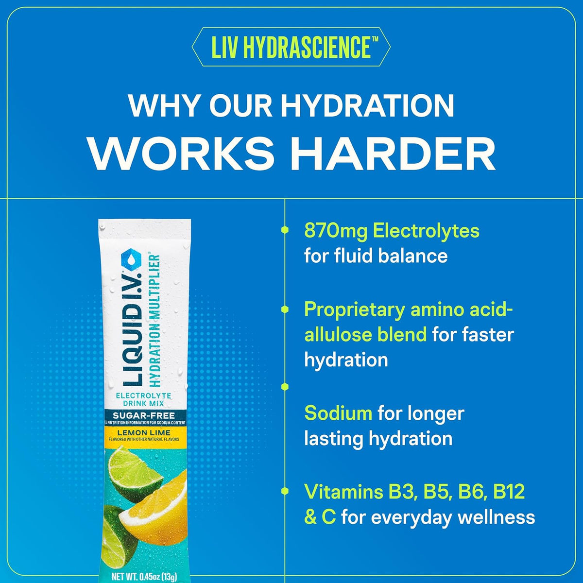Liquid I.V. Sugar Free Hydration Electrolyte Drink Mix 14 Count