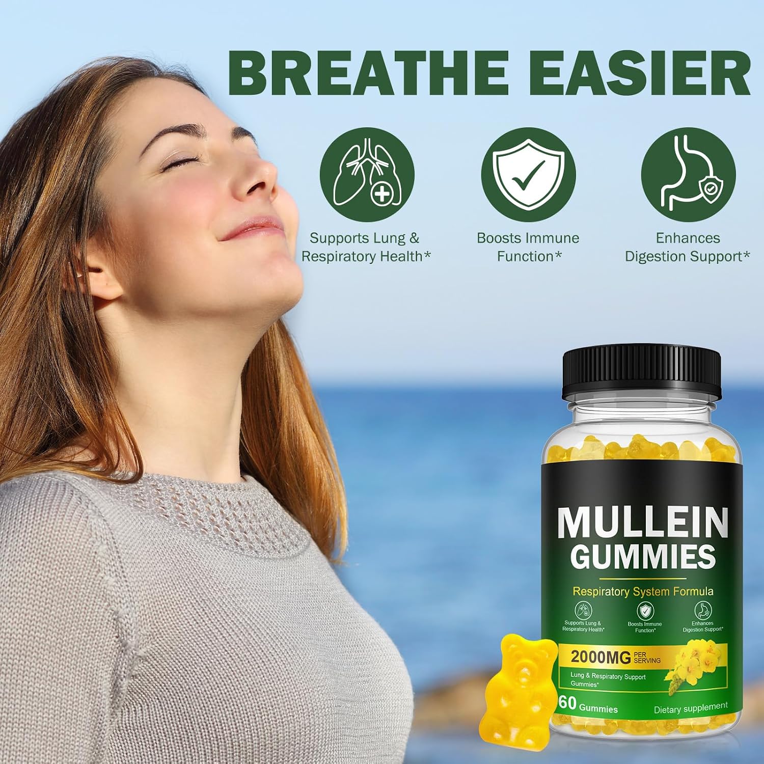 Nyloriaine Mullein Leaf Respiratory Support Gummies