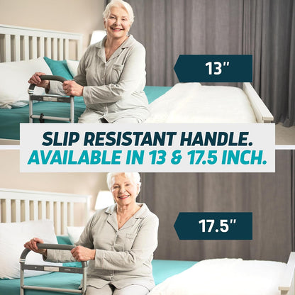 Lunderg Bed Assist Rail for Seniors Motion Light Non-Slip Grab Bar Easy Install Elderly Safety Support