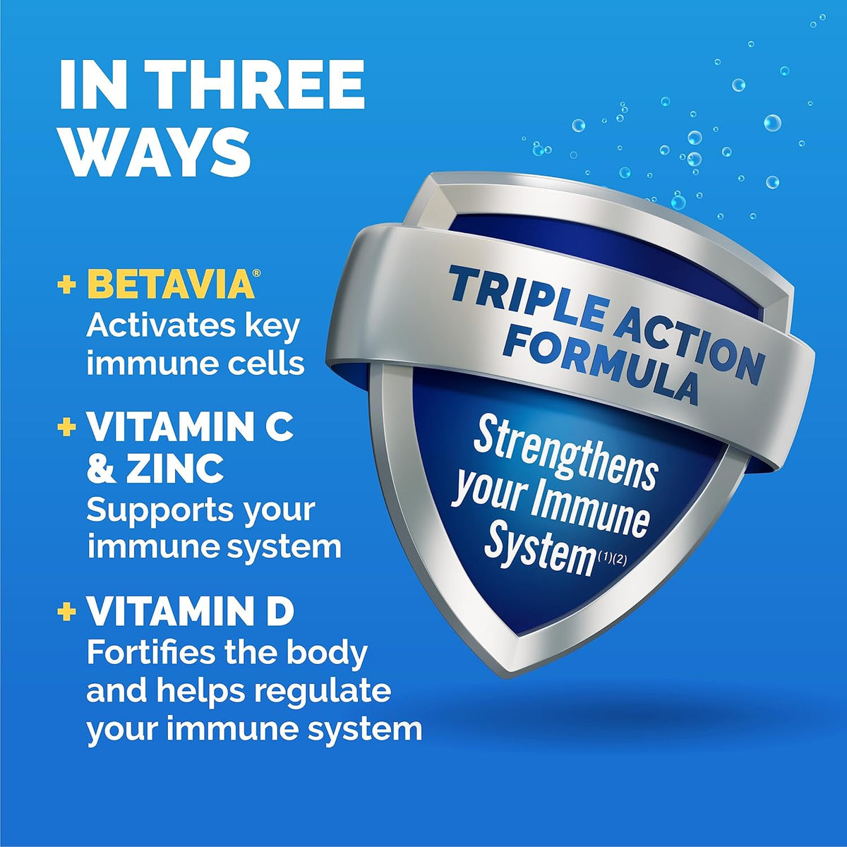 Emergen-C Immune+ Triple Action Immune Support Dietary Supplement Powder Packets