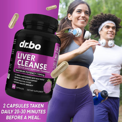 DR. BO Milk Thistle Liver Cleanse Detox Support Capsules