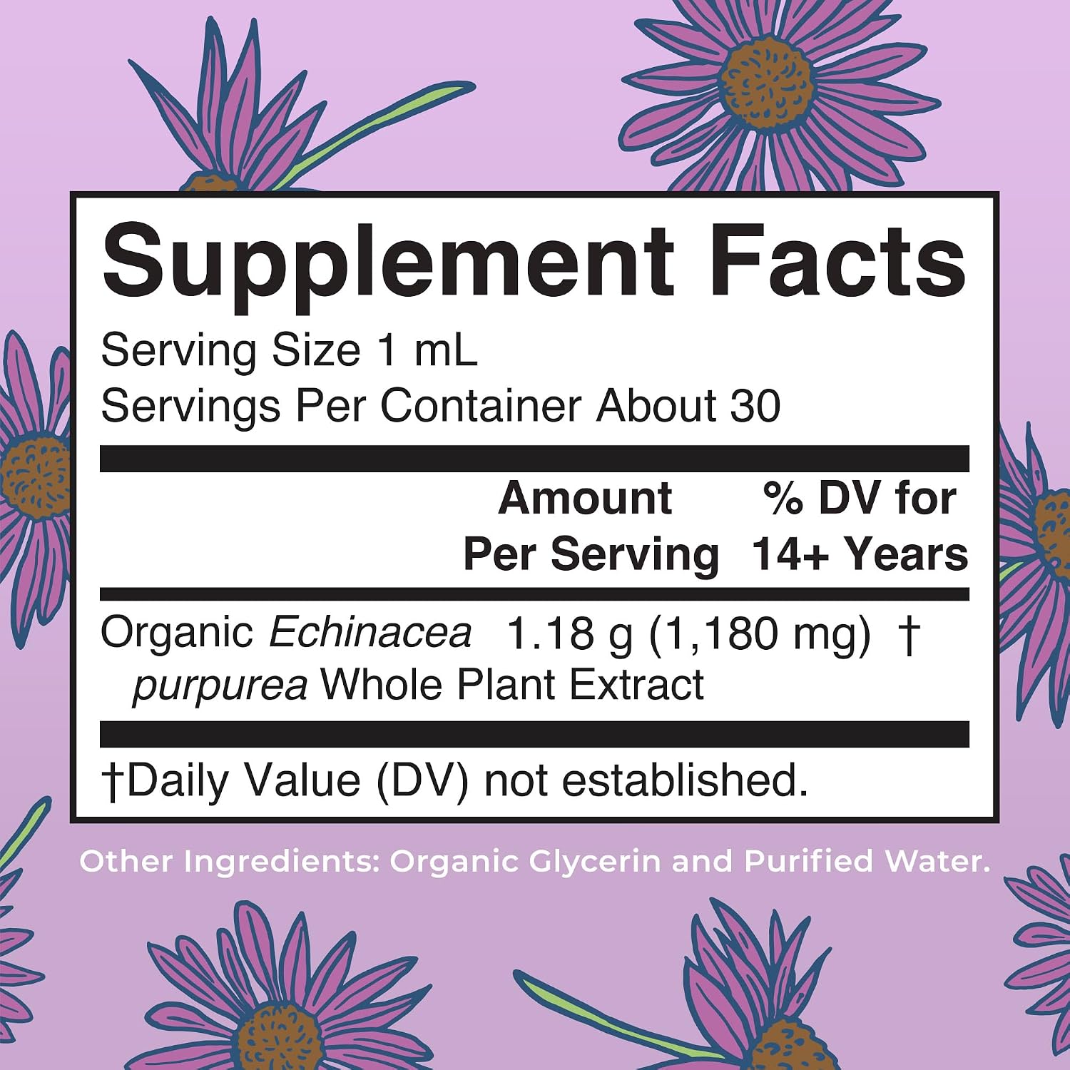 MARYRUTH'S Organic Echinacea Purpurea Immune Support Liquid Drops