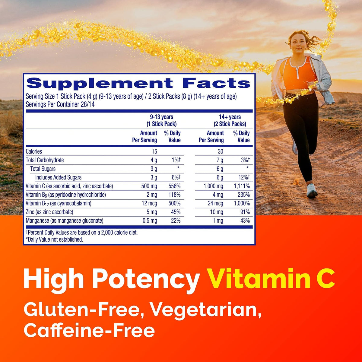Emergen-C Vitamin C 500 mg Immune Support Crystals Packets