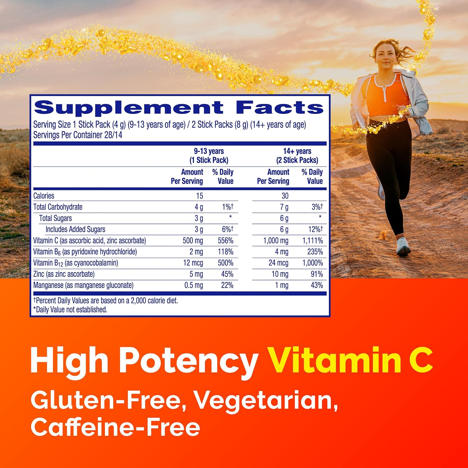Emergen-C Vitamin C 500 mg Immune Support Crystals Packets