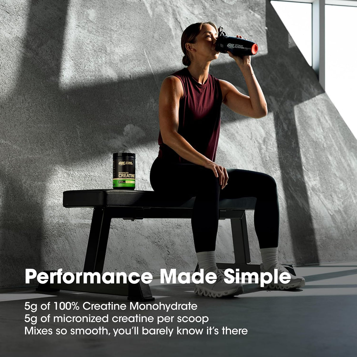 Optimum Nutrition Micronized Creatine Monohydrate Dietary Supplement Powder