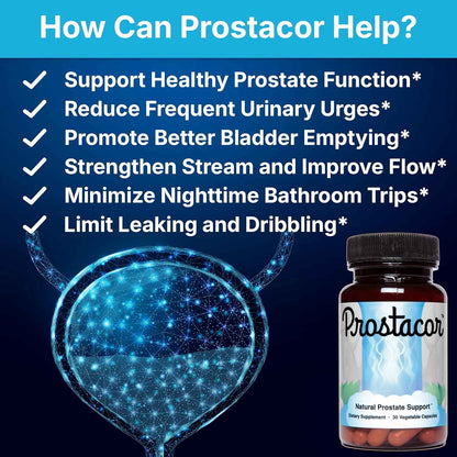 Prostacor Natural Prostate Support Supplement for Men 30-Day Supply