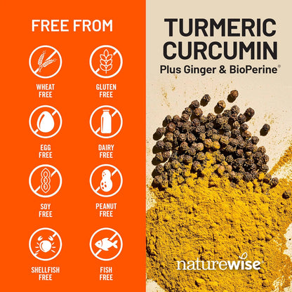 NatureWise Curcumin Turmeric 2250mg Supplement with BioPerine Advanced Absorption