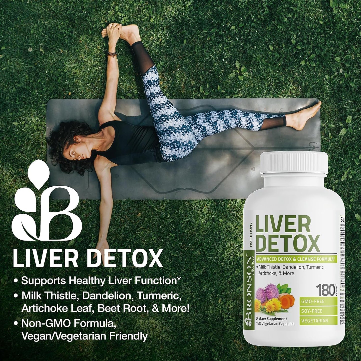 Bronson Milk Thistle Liver Detox Cleansing Formula Capsules