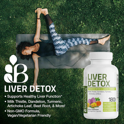 Bronson Milk Thistle Liver Detox Cleansing Formula Capsules