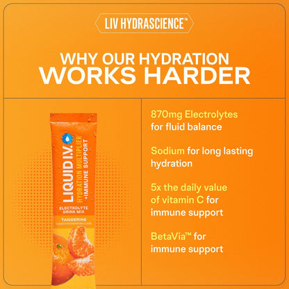 Liquid I.V. Hydration + Immune Electrolytes Powder 14 Count