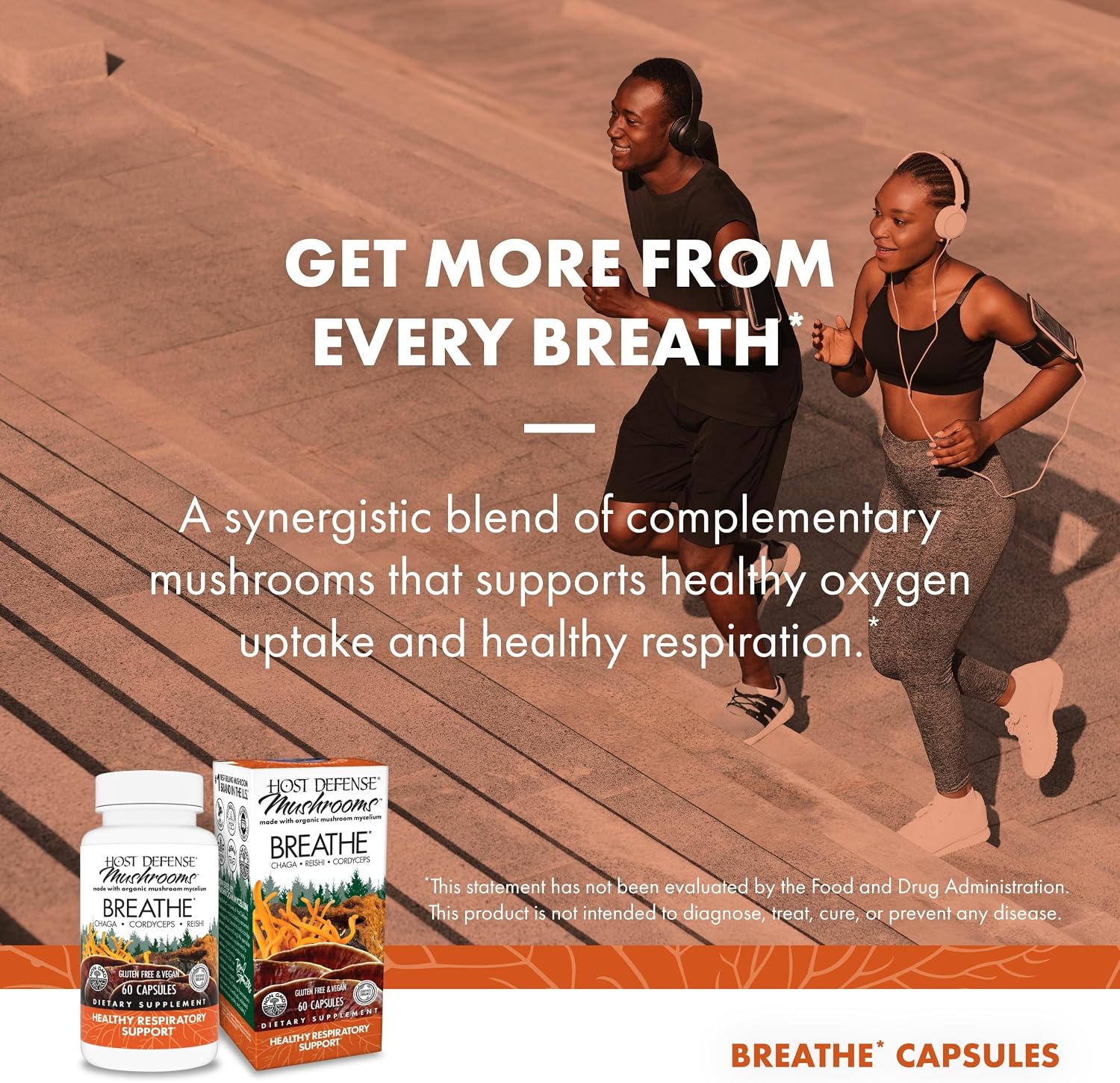 Host Defense Breathe Immune and Respiratory Support Capsules