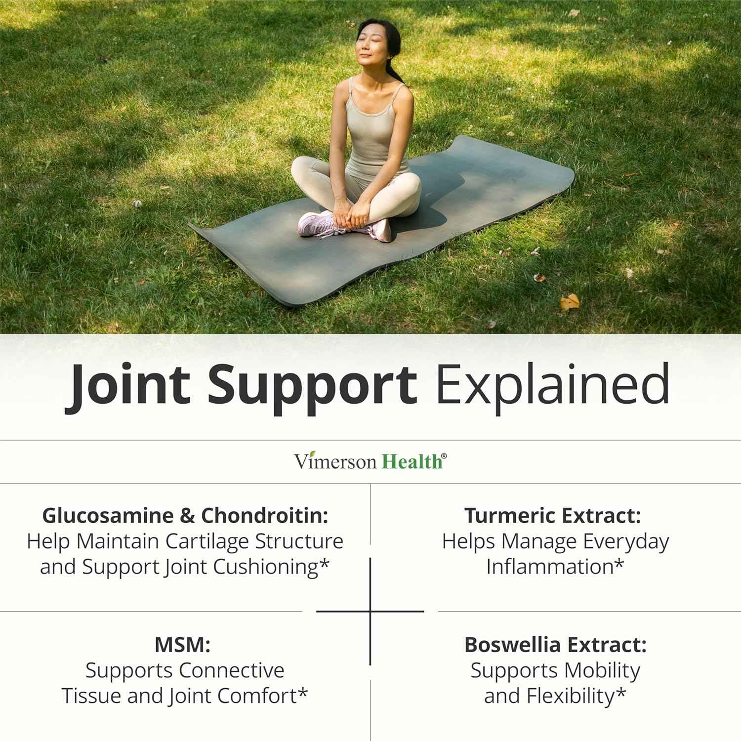 Vimerson Health Glucosamine Chondroitin MSM Joint Support Supplement 1500mg