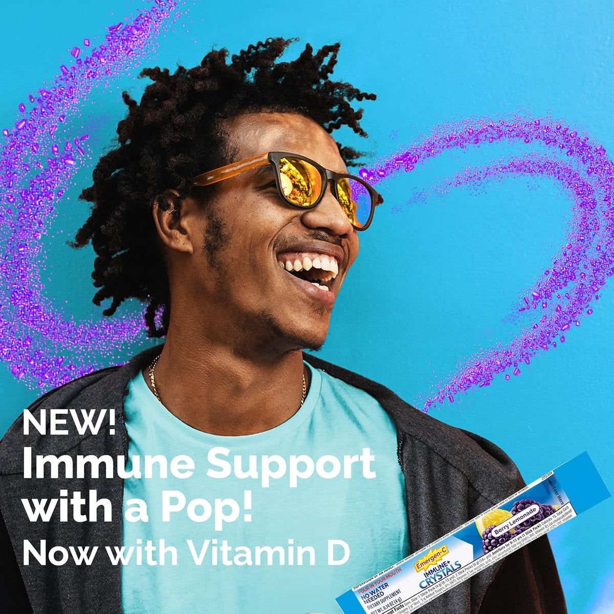 Emergen-C Immune+ 500 mg Immune Support Dietary Supplement Crystals