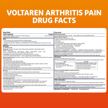 Voltaren Arthritis Pain Gel Diclofenac Topical Relief 3.5 oz 2 Pack