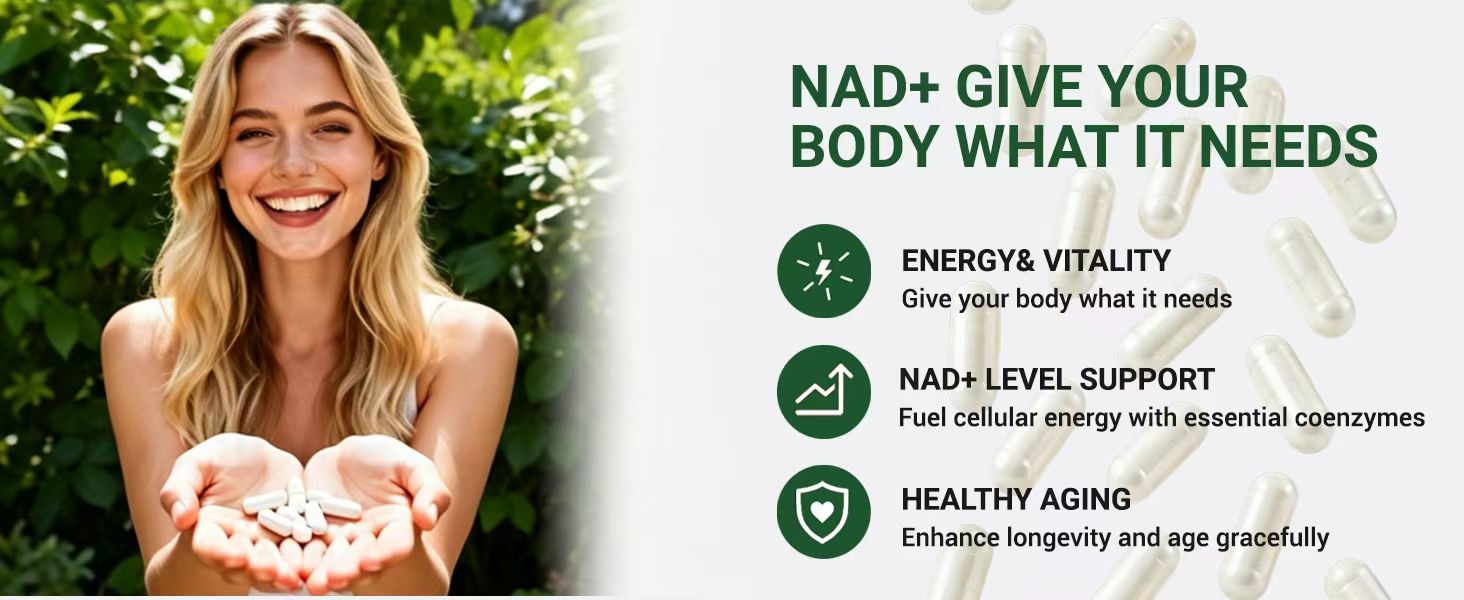 Ncduyde Liposomal NAD+ Supplement Nicotinamide Riboside Resveratrol 1500 mg