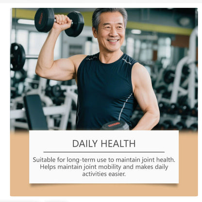 VitaBuy joint health support capsules in a bottle, dietary supplement for joint pain relief and mobility enhancement.