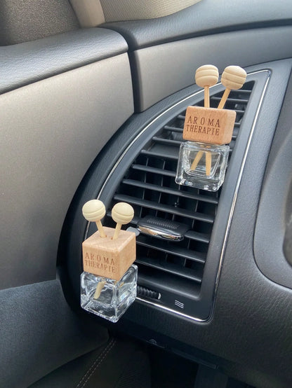 2pcs Glass Car Air Vent Clip Air Freshener Bottle, Small & Cute - Only Bottle w/o Fragrance