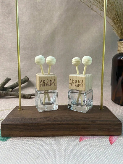 2pcs Glass Car Air Vent Clip Air Freshener Bottle, Small & Cute - Only Bottle w/o Fragrance