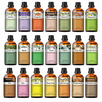Premium Essential Oil 30ml Glass Bottle for Aromatherapy, Diffuser, Humidifier, Soap & Candle Making