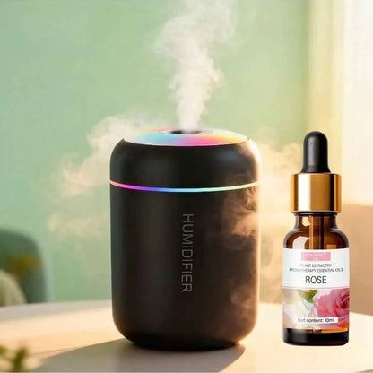 Mini Essential Oil Aromatherapy Mist Humidifier Set USB LED Cold Mist