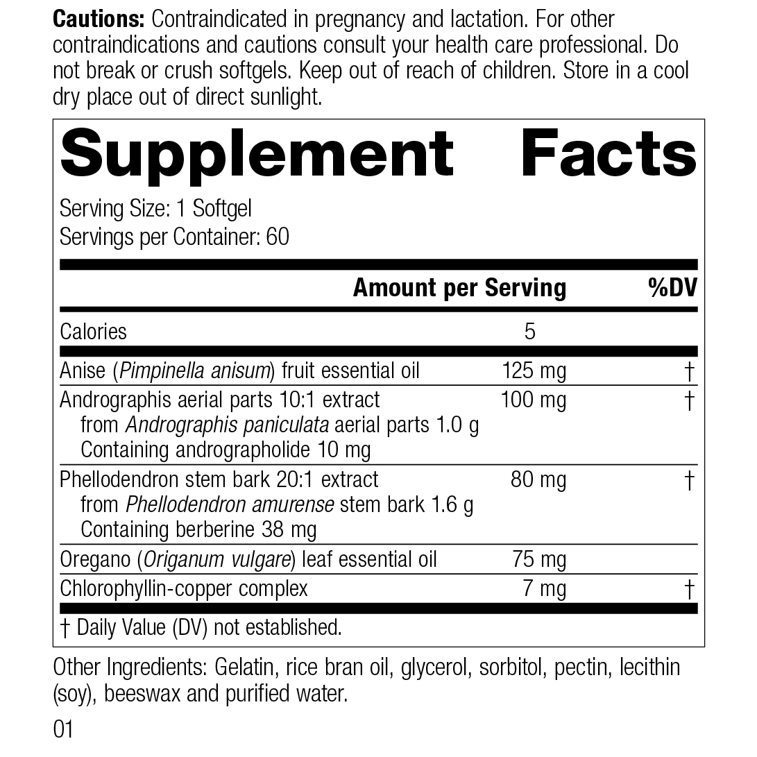 Standard Process Gut Flora Complex Digestive Support Supplement 60 Softgels