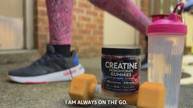 OMNI Creatine Monohydrate Gummies Peach Watermelon 1g Per Gummy 90 Count