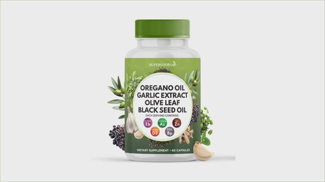 Micro Ingredients Oregano and Black Seed Oil Softgels 4X Strength