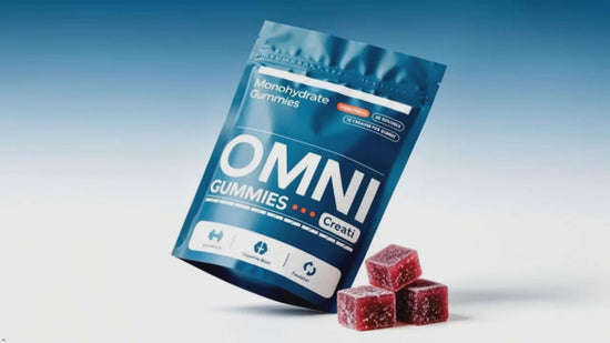 OMNI Creatine Monohydrate Gummies Peach Watermelon 1g Per Gummy 90 Count