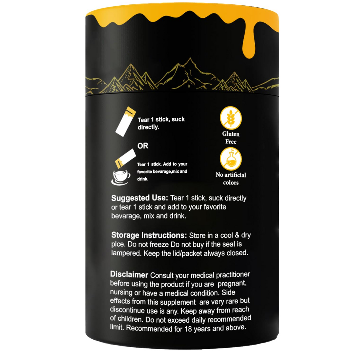 VitaBuy Shilajit Honey Sticks with Himalayan saffron, energy and immune support, 30 count package