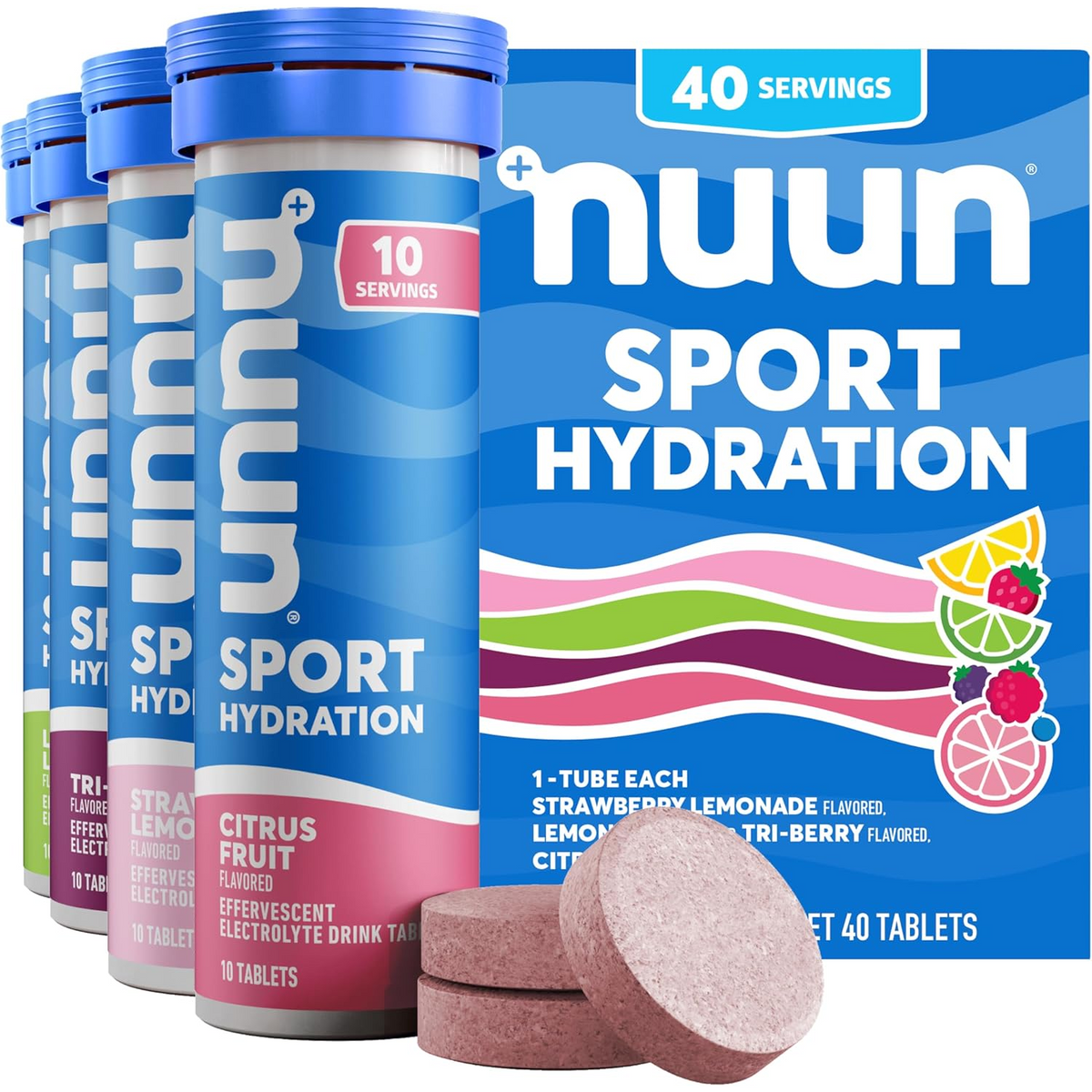 Nuun Sport Hydration Electrolyte Tablets 40 Count