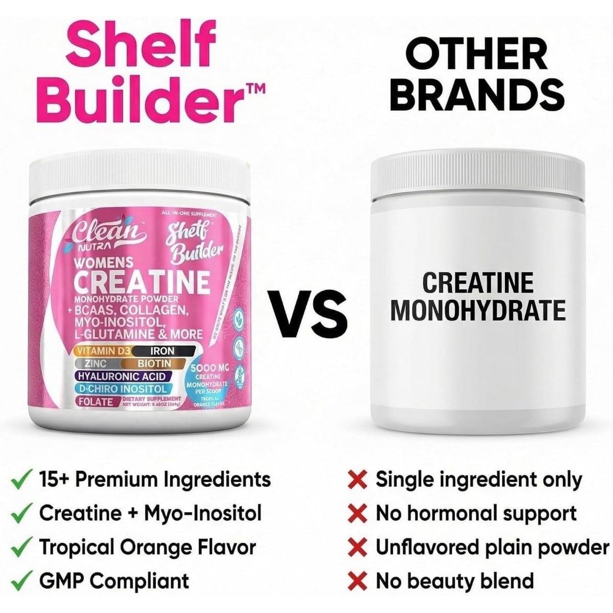 Creatine Monohydrate and BCAA Powder for Women
