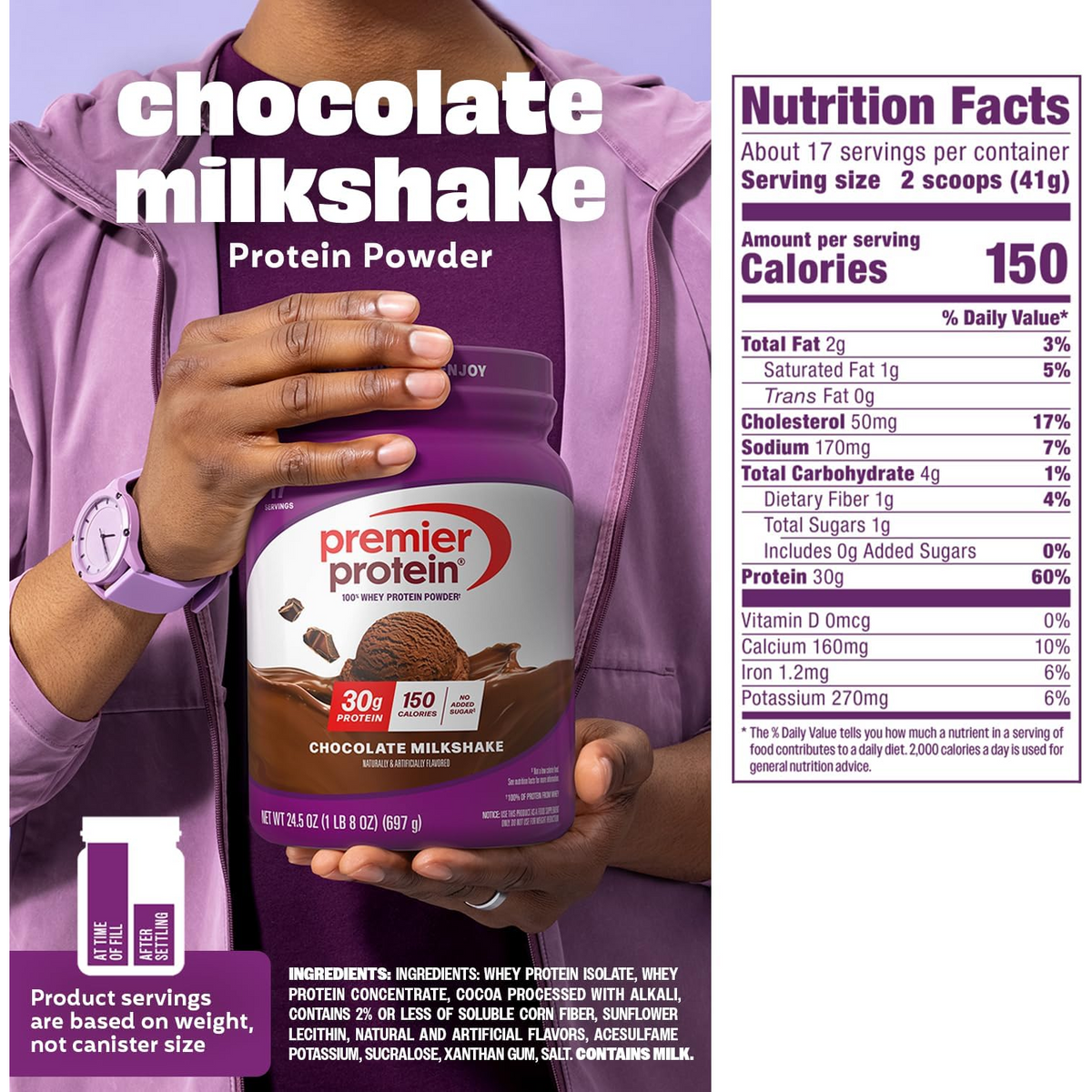 Premier Protein 100% Whey Protein Powder 17 Servings