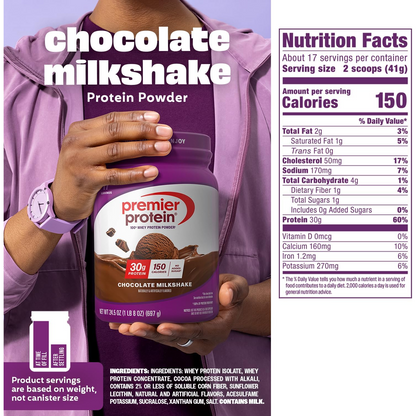 Premier Protein 100% Whey Protein Powder 17 Servings