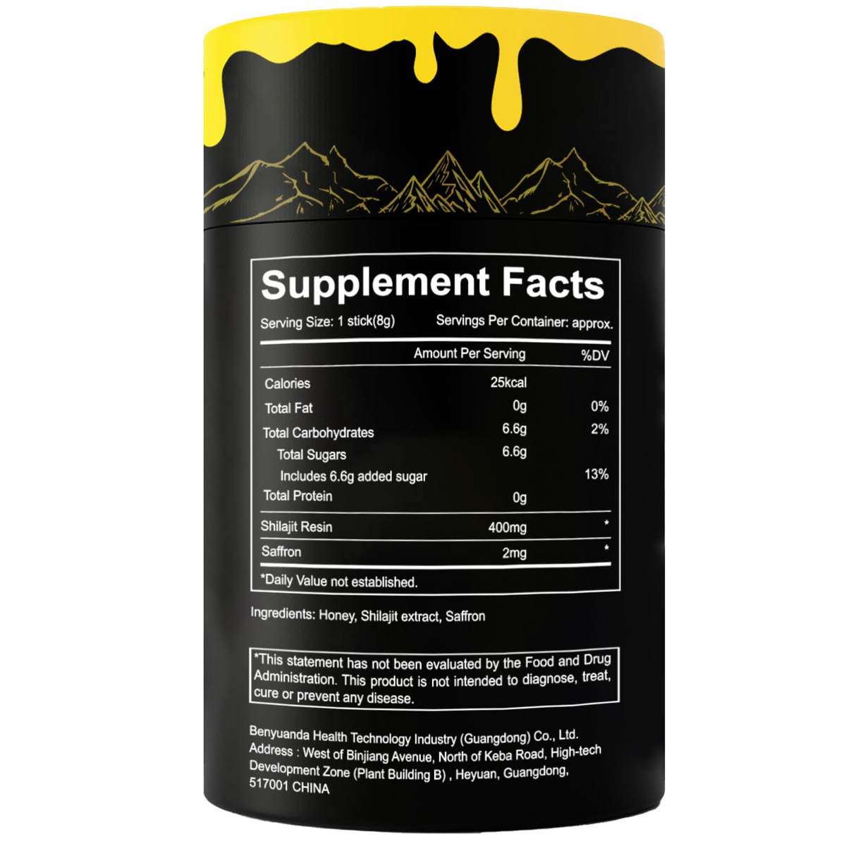 VitaBuy Shilajit honey sticks with Himalayan saffron, 30-count immune support supplement package