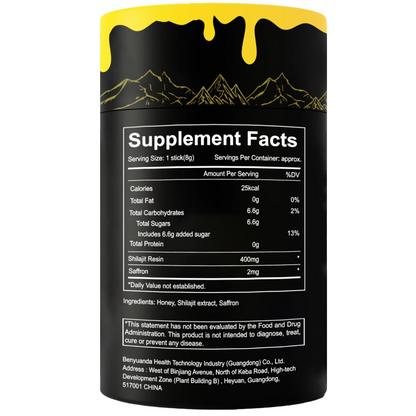 VitaBuy Shilajit honey sticks with Himalayan saffron, 30-count immune support supplement package
