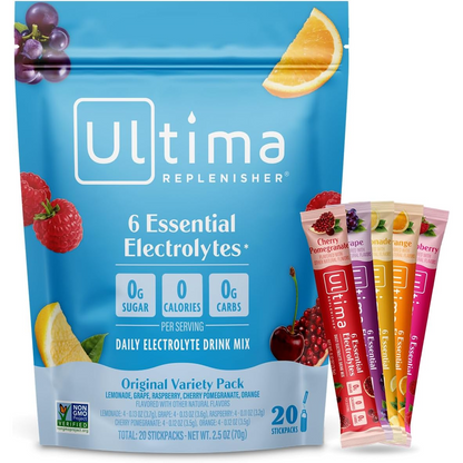 Ultima Replenisher Daily Zero Sugar Electrolyte Drink Mix 20 Count